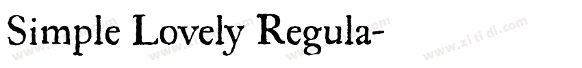 Simple Lovely Regula字体转换